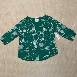 Teal Dress with White Floral Embroidery